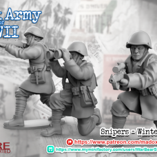 WWII Greek sniper teams in greatcoats
