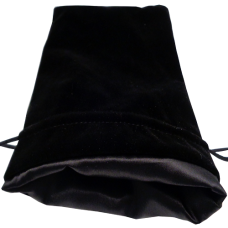 Black Velvet Dice Bag With Satin Liner 6″x8″