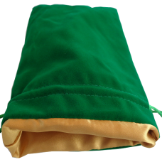 Green Velvet Dice Bag With Satin Liner 6″x8″
