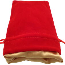 Red Velvet Dice Bag With Satin Liner 4″x6″