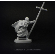 St. Brendan of Clonfert with cross