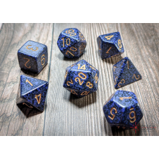 Chessex Speckled Polyhedral Golden Cobalt 7-Die Set