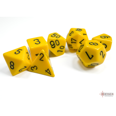 Chessex Opaque Yellow/black Polyhedral 7-Dice Set Chessex Opaque Yellow/black Polyhedral 7-Dice Set