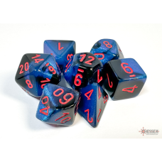 Chessex Gemini Black-Starlight/red Polyhedral 7-Dice Set