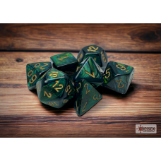 Chessex Scarab Jade/gold Polyhedral 7-Dice Set