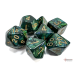 Chessex Scarab Jade/gold Polyhedral 7-Dice Set