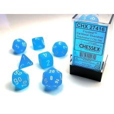 Chessex Frosted Polyhedral Caribbean Blue/white 7-Die Set