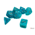 Chessex Cirrus Aqua/silver Polyhedral 7-Dice Set Chessex Cirrus Aqua/silver Polyhedral 7-Dice Set