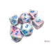 Chessex Festive Pop Art/blue Polyhedral 7-Dice Set Chessex Festive Pop Art/blue Polyhedral 7-Dice Set