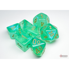 Chessex Borealis Light Green/gold Luminary Polyhedral 7-Dice Set Chessex Borealis Light Green/gold Luminary Polyhedral 7-Dice Set