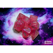 Chessex Borealis Pink/silver Luminary Polyhedral 7-Dice Set Chessex Borealis Pink/silver Luminary Polyhedral 7-Dice Set
