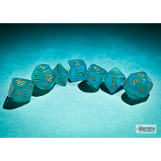 Chessex Borealis Teal/gold Luminary Polyhedral 7-Dice Set Chessex Borealis Teal/gold Luminary Polyhedral 7-Dice Set