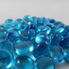 Chessex Gaming Glass Stones in Tube - Light Blue