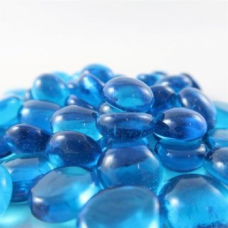 Chessex Gaming Glass Stones in Tube - Crystal Aqua Blue