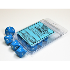 Chessex Light Blue/white Set of Ten d10s