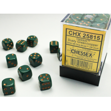 Chessex Opaque Dusty Green/copper Dice Block