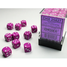 Chessex Opaque 12mm d6  Light Purple/white Block