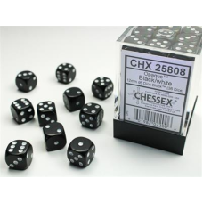 Chessex Opaque  Black/white Dice Block