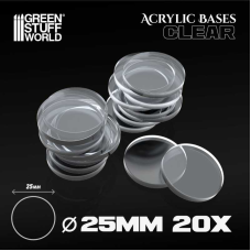 Acrylic Bases - Round 25mm CLEAR