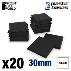 Black Plastic Bases - Square 30 mm