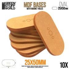 MDF Bases - Oval Pill 25x50mm