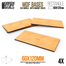 MDF Old World Bases - Rectangle 60x120mm