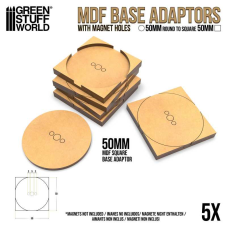 MDF Round to square base adapter 50mm