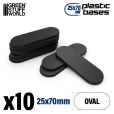 Plastic Bases - Oval Pill 25x70mm