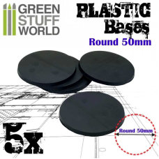 Plastic Bases - Round 50 mm Black