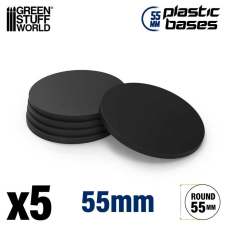 Plastic Bases - Round 55 mm BLACK