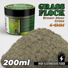 Static Grass Flock 4-6mm - Brown Moor Grass - 200 ml