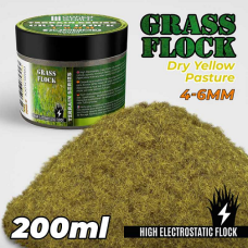 Static Grass Flock 4-6mm - Dry Yellow Pasture - 200 ml