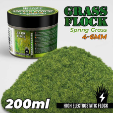 Static Grass Flock 4-6mm - Spring Grass - 200 ml