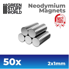 Neodymium Magnets 2x1mm - 50 units (N52)