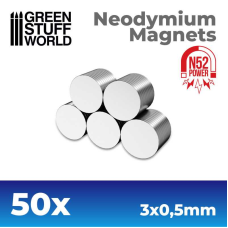 Neodymium Magnets 3x0'5mm - 50 units (N52)