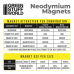 Neodymium Magnets 3x0'5mm - 50 units (N52)