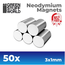 Neodymium Magnets 3x1mm - 50 units (N52)