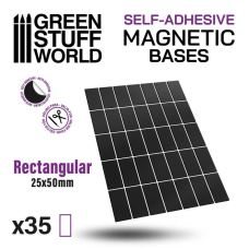 Rectangular Magnetic Sheet SELF-ADHESIVE - 25x50mm