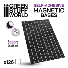 Square Magnetic Sheet SELF-ADHESIVE - 20x20mm