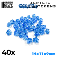 Tokens - Light Blue Stones Tokens - Light Blue Stones