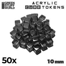 Gaming Tokens - Black Cubes 10mm