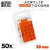 Gaming Tokens - Orange Cubes 10mm