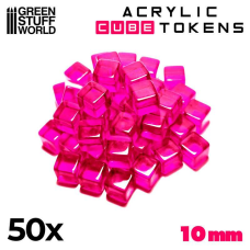 Gaming Tokens - Pink Cubes 10mm