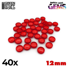 Plastic Gems 12mm - Red