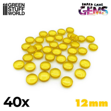 Plastic Gems 12mm - Yellow