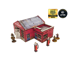 WW2 Normandy Garage w. Petrol Station (28mm)