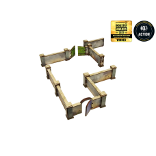 WW2 Normandy Wall w. Gate (high)