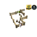 WW2 Normandy Wall w. Gate (high)