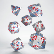 Q-Workshop Classic RPG Translucent & blue-red Dice Set