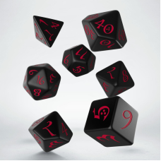 Q-Workshop Classic RPG Black and red Dice Set (7)